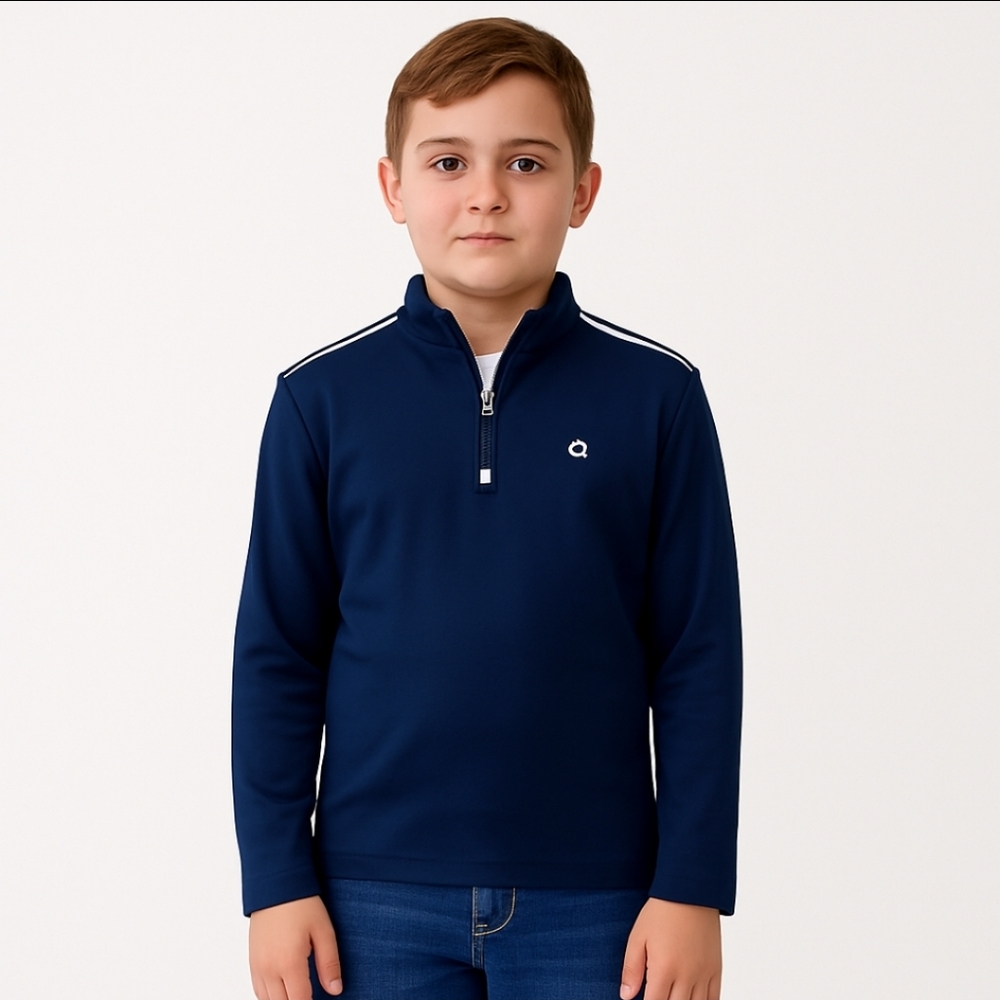 GapFit Navy Quarter Zip Fleece Kids Size XL